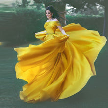Chic Prom Dresses Off-the-shoulder A-line Sweep/Brush Train Prom Dress/Evening Dress JKL180