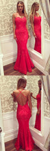 Sexy Red Prom Dresses Criss-cross Straps Trumpet/Mermaid Long Prom Dress/Evening Dress JKL181