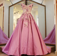 Beautiful Prom Dresses Scoop Sweep/Brush Train Lilac Appliques Prom Dress/Evening Dress JKL183