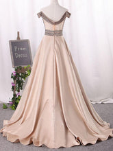 Long Prom Dresses Off-the-shoulder Floor-length Satin Sexy Prom Dress/Evening Dress JKL186|Annapromdress