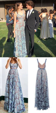Chic Prom Dresses Spaghetti Straps Floor-length Lace Sexy Prom Dress/Evening Dress JKL188