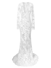 Sexy Prom Dresses V-neck Sheath/Column Long Prom Dress/Evening Dress JKL195