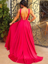 Cheap Prom Dresses Sexy V-neck Burgundy Short Train Long Prom Dress/Evening Dress JKL202