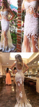 Ivory Prom Dresses Sheath/Column Scoop Sexy Long Prom Dress/Evening Dress JKL224