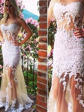 Ivory Prom Dresses Sheath/Column Scoop Sexy Long Prom Dress/Evening Dress JKL224