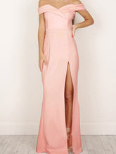 Long Prom Dress Sheath/Column Floor-length Pink Black Prom Dress/Evening Dress JKL228