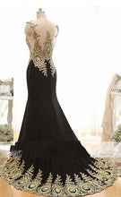 Black Prom Dress Sheath/Column Sweep/Brush Train Sexy Prom Dress/Evening Dress JKL247