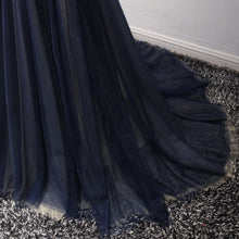 Sexy Prom Dresses Strapless Floor-length Dark Navy Prom Dress/Evening Dress JKL257
