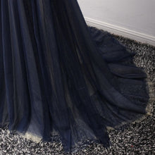 Sexy Prom Dresses Strapless Floor-length Dark Navy Prom Dress/Evening Dress JKL257