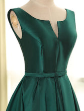 Cheap Prom Dresses Sexy Scoop Dark Green Satin Long Prom Dress/Evening Dress JKL259