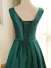 Cheap Prom Dresses Sexy Scoop Dark Green Satin Long Prom Dress/Evening Dress JKL259