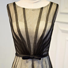Black Prom Dresses A-line Floor-length Ivory Lace Prom Dress/Evening Dress JKL260