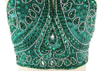 Two Piece Prom Dresses A-line Halter Floor-length Hunter Green Prom Dress/Evening Dress JKL279