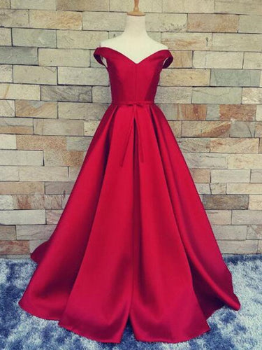 Cheap Prom Dresses Ball Gown Off-the-shoulder Long Chic Prom Dress/Evening Dress JKL293