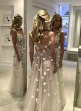 Beautiful Prom Dresses A-line Floor-length Hand-Made Flower Sexy Prom Dress/Evening Dress JKL298