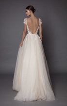 Sexy Prom Dresses Ivory Appliques Floor-length Tulle Prom Dress/Evening Dress JKL302