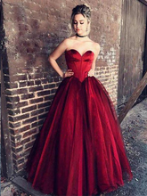 Fuchsia Prom Dresses A-line Floor-length Sweetheart Sexy Prom Dress/Evening Dress JKL311|Annapromdress