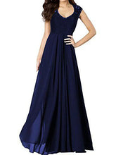 Cheap Lace Prom Dresses Floor-length Scoop Dark Navy Long Prom Dress/Evening Dress JKL327