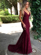 Sexy Prom Dresses Spaghetti Straps Lace Trumpet/Mermaid Prom Dress/Evening Dress JKL330