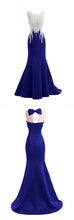 Sexy Prom Dresses Scoop Royal Blue Short Train Long Prom Dress/Evening Dress JKL351