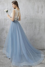 Two Piece Prom Dresses Lace A-line Sweep/Brush Train Prom Dress/Evening Dress JKL353