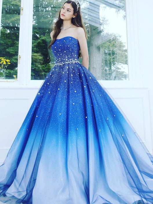 Beautiful Prom Dresses Sweetheart Sweep/Brush Train Ball Gown Prom Dress/Evening Dress JKL356|Annapromdress