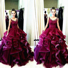 Chic Prom Dresses Ball Gown Floor-length Tulle Sexy Prom Dress/Evening Dress JKL362