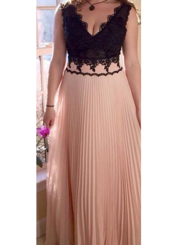 Chic Prom Dresses V-neck Floor-length Lace Sexy Prom Dress/Evening Dress JKL367