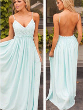 Backless Prom Dresses Spaghetti Straps Floor-length Sexy Prom Dress/Evening Dress JKL370