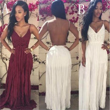 Cheap Prom Dresses Spaghetti Straps Floor-length Lace Sexy Prom Dress/Evening Dress JKL371