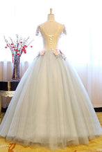 Ball Gown Prom Dresses Floor-length Appliques Lace-up Beautiful Prom Dress/Evening Dress JKL375