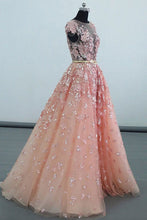 Luxury Prom Dresses Scoop Short Train Pearl Pink Chic Prom Dress/Evening Dress JKL381
