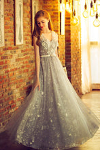 Sexy Prom Dresses A-line Floor-length V-neck Chic Prom Dress/Evening Dress JKL387