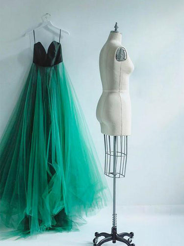 Cheap Prom Dresses Spaghetti Straps Hunter Green Sexy Prom Dress/Evening Dress JKL390