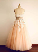 Vintage Prom Dresses Strapsless Floor-length Lace Sexy Prom Dress/Evening Dress JKL391