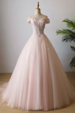 Beautiful Prom Dresses Ball Gown Sweep/Brush Train Sage Pearl Pink Prom Dress/Evening Dress JKL396