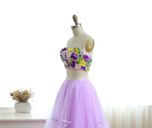 Two Piece Prom Dresses Sweetheart Floor-length Tulle Sexy Prom Dress/Evening Dress JKL400
