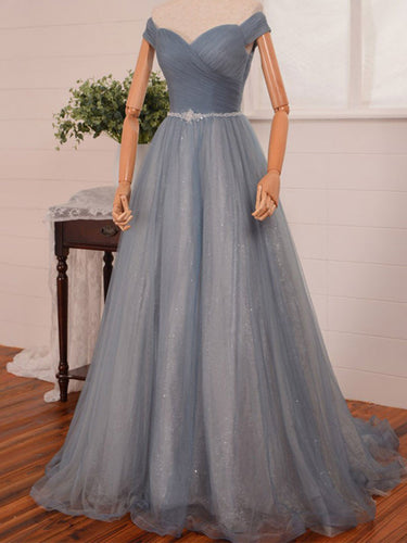 Beautiful Prom Dresses Off-the-shoulder Floor-length Sexy Prom Dress/Evening Dress JKL402