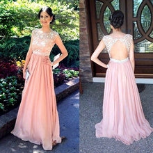 Lace Prom Dresses A-line Short Train Pearl Pink Sexy Prom Dress/Evening Dress JKL414