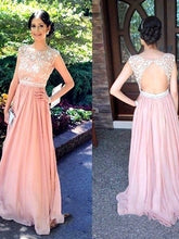 Lace Prom Dresses A-line Short Train Pearl Pink Sexy Prom Dress/Evening Dress JKL414