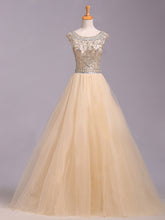Sexy Prom Dresses A-line Floor-length Rhinestone Prom Dress/Evening Dress JKL436