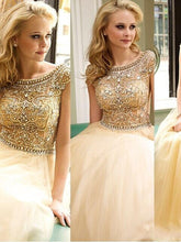 Sexy Prom Dresses A-line Floor-length Rhinestone Prom Dress/Evening Dress JKL436
