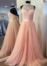Sexy Prom Dresses Halter A-line Light Sky Blue Tulle Prom Dress/Evening Dress JKL445|Annapromdress