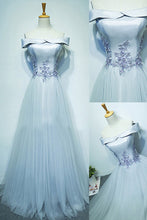 Sexy Prom Dresses Off-the-shoulder Floor-length Appliques Long Prom Dress Evening Dress JKL465