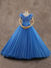 Luxury Prom Dresses Ball Gown Sweep/Brush Train Royal Blue Sexy Prom Dress JKL466