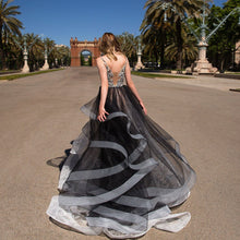 Sexy Prom Dresses Spaghetti Straps Sweep/Brush Train Ball Gown Prom Dress JKL475