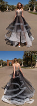 Sexy Prom Dresses Spaghetti Straps Sweep/Brush Train Ball Gown Prom Dress JKL475