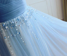 Sexy Prom Dresses V-neck Floor-length Sequins Prom Dress A-line Evening Dress JKL478