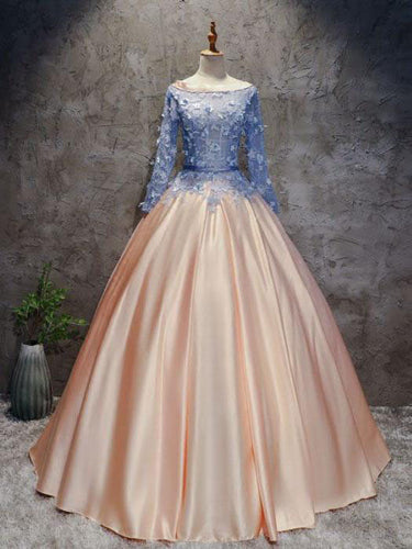 Beautiful Prom Dresses Scoop Sexy Ball Gown Prom Dress Lace Evening Dress JKL481