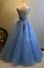 Ball Gown Prom Dresses Scoop Floor-length Tulle Long Sexy Prom Dress JKL487